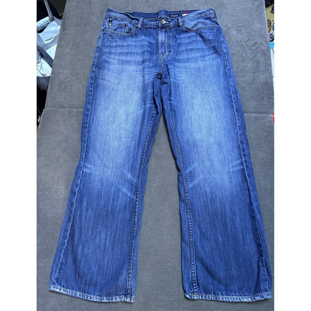 Ecko Unltd Mens Jeans 32x32 Standard Fit Blue Straight Baggy Y2K Hip Hop Denim